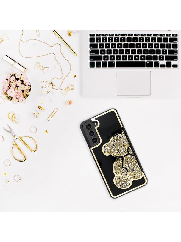 Futerał TEDDY BEAR do SAMSUNG A53 złoty
