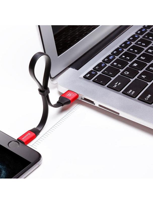 BASEUS kabel USB A do Lightning 2A Nimble CALMBJ-B91 0,23 m czarno czerwony