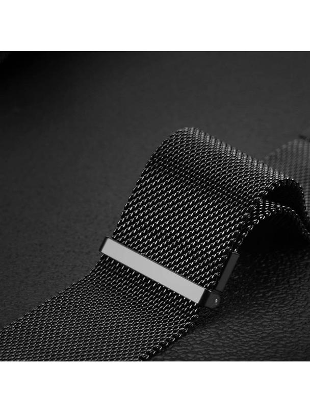 DUX DUCIS pasek MILANESE magnetyczny ze stali nierdzewnej 22 mm czarny