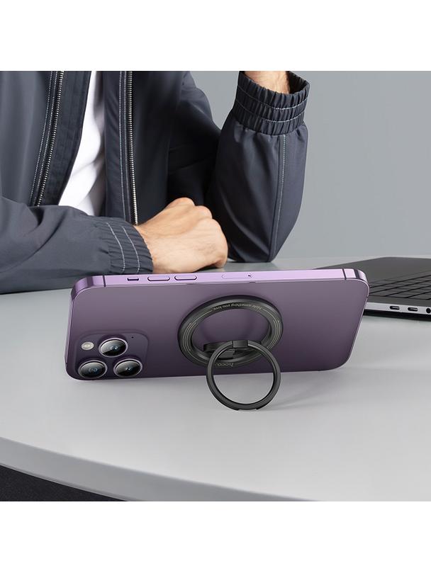 Uchwyt na telefon na palec Hoco magnetyczny Ring GH2 czarny