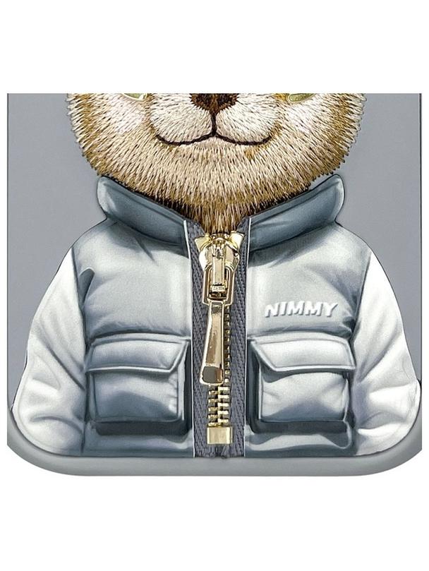 NIMMY futerał COOL&CUTE 2.0 Bear do IPHONE 15 Pro Max szary