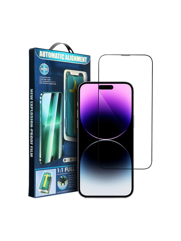 5D Full Glue Tempered Glass - do iPhone 12 Pro Max czarny + aplikator