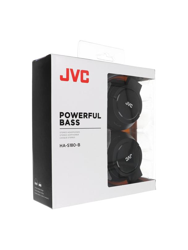 Słuchawki przewodowe nauszne jack 3,5mm JVC HA-S180-B czarne