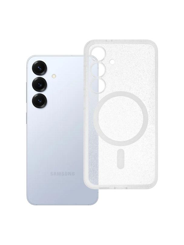 Futerał do Samsung S25 Clear Mag Cover (STR) zgodny z MagSafe transparentny glitter