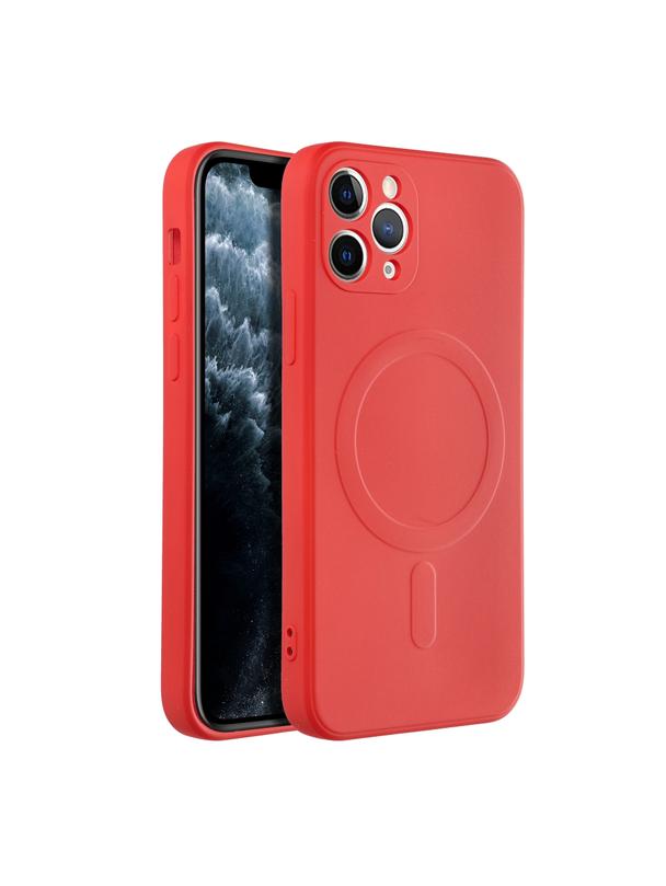 Futerał SILICONE MAG COVER kompatybilny z MagSafe do IPHONE 11 Pro czerwony