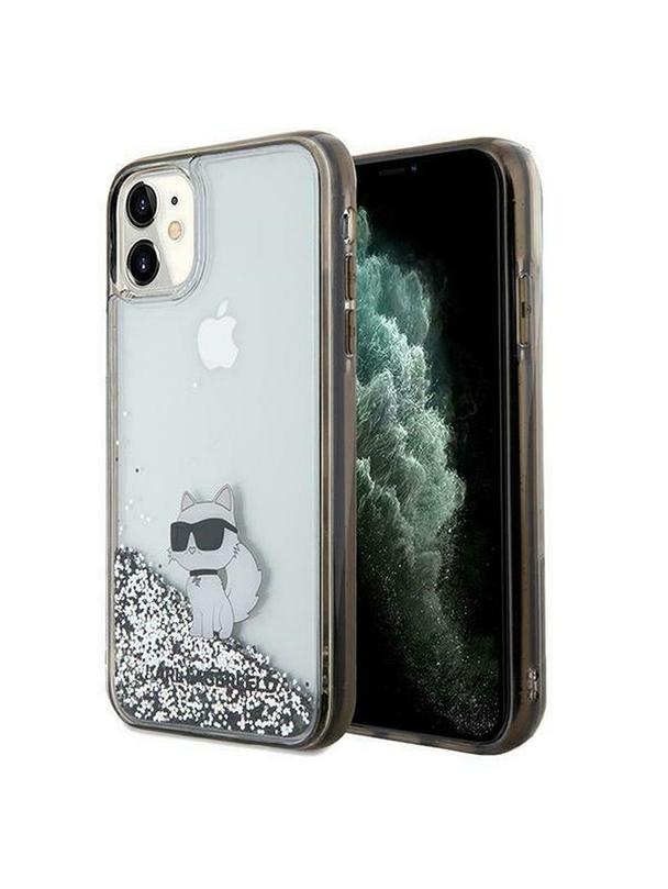 KARL LAGERFELD futerał do IPHONE 11 KLHCN61LKCNSK (Liquid Glitter C) transparentny