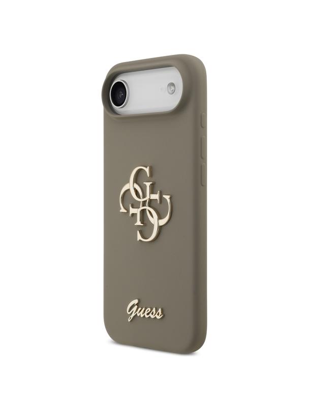 GUESS futerał do IPHONE 17 Air GUHCP17MSC4GSMW (Silicone W/ Big 4G Script) brązowy