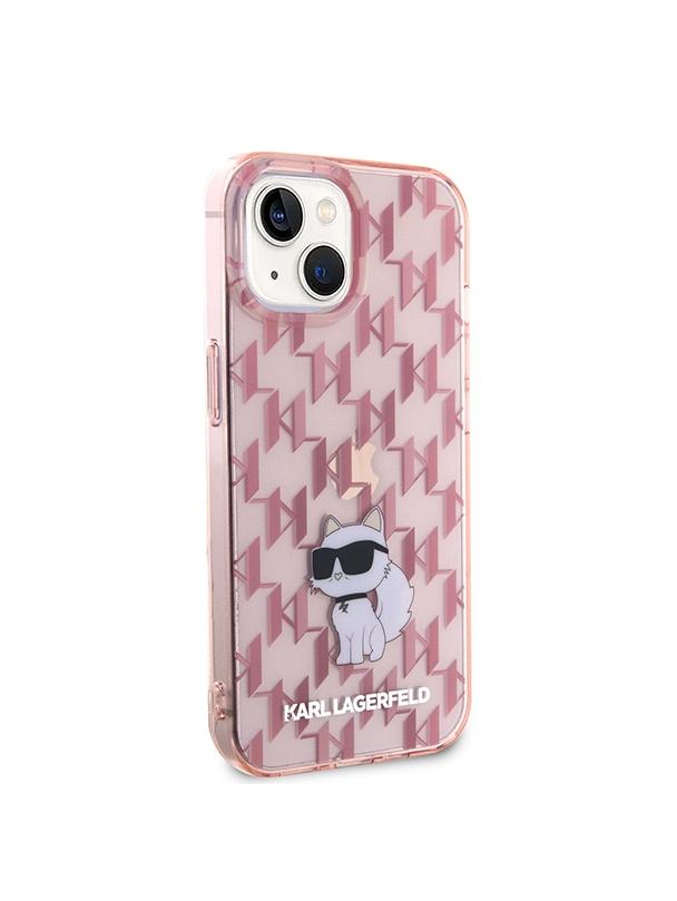KARL LAGERFELD futerał do IPHONE 15 KLHCP15SHNCMKLP (Monogram) różowy