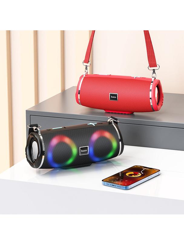 Głośnik bluetooth LED 2 x 5W 2h Hoco HC12 czerwony