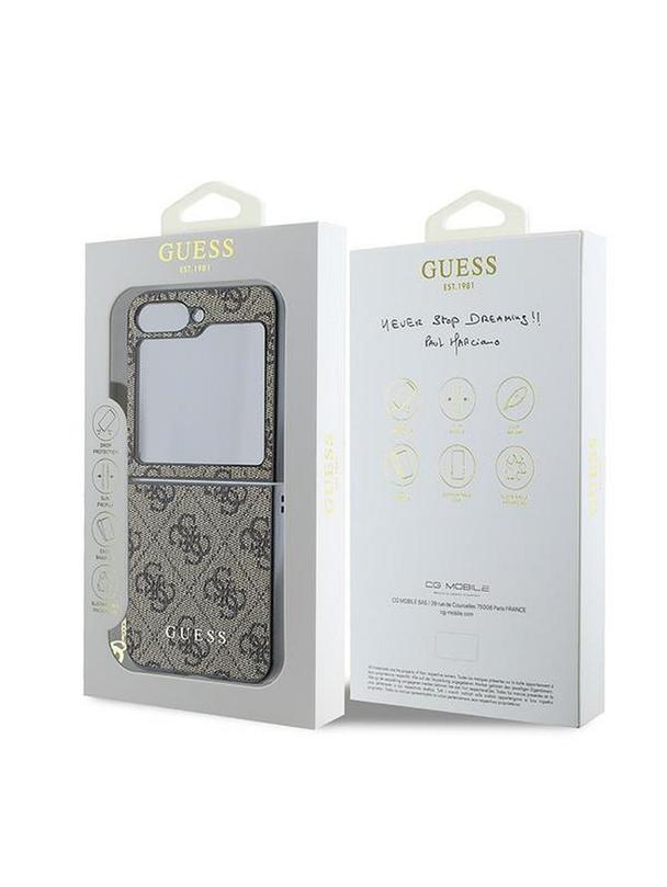 GUESS futerał do SAMSUNG Z Flip 6 GUHCZF6GF4GBR (HC PU 4G Charm) brązowy