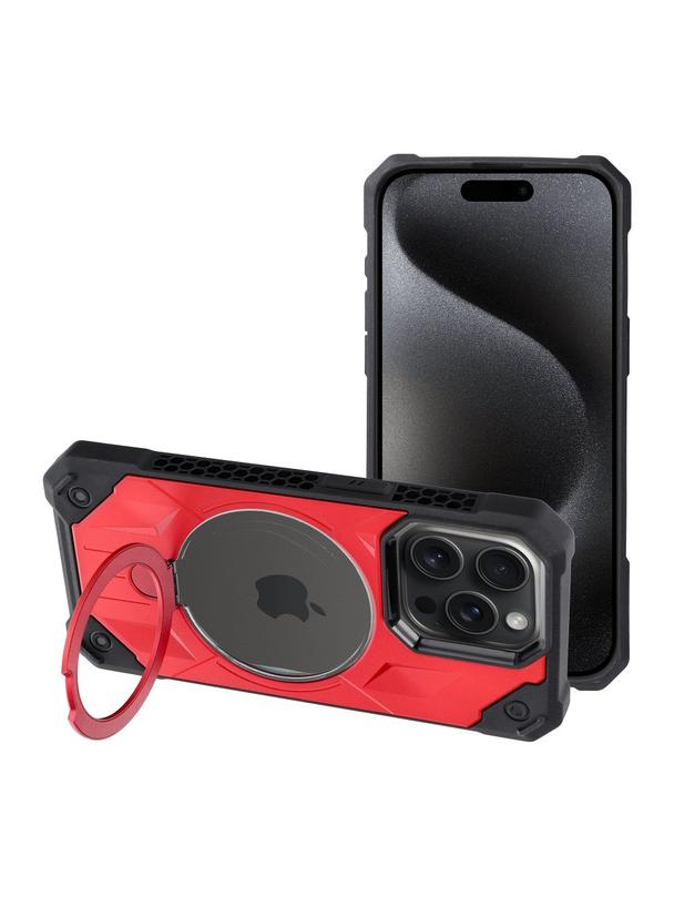 Futerał ARMOR MAG COVER kompatybilny z MagSafe do IPHONE 15 Pro Max czerwony