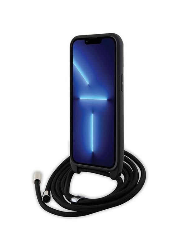 KARL LAGERFELD futerał do IPHONE 13 Pro KLHCP13LSAKCPSK (Saffiano KC Metal PIN Crossbody) czarny