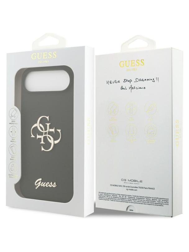 GUESS futerał do IPHONE 17 Air GUHCP17MSC4GSMK (Silicone W/ Big 4G Script) czarny
