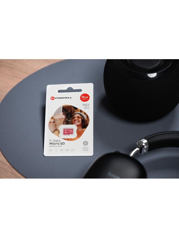 Karta microSD 16GB U3 class 10 Forcell F-Data czerwona