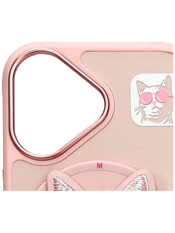 NIMMY futerał GLASSES COOL CAT kompatybilny z MagSafe do IPHONE 16 różowy