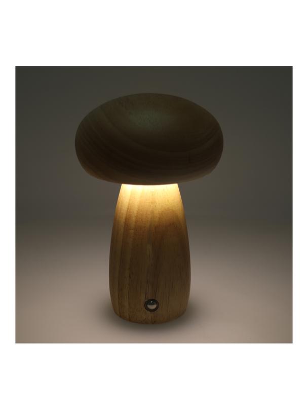 Lampka nocna GRZYBEK Art Deco jasne drewno MTWTHN