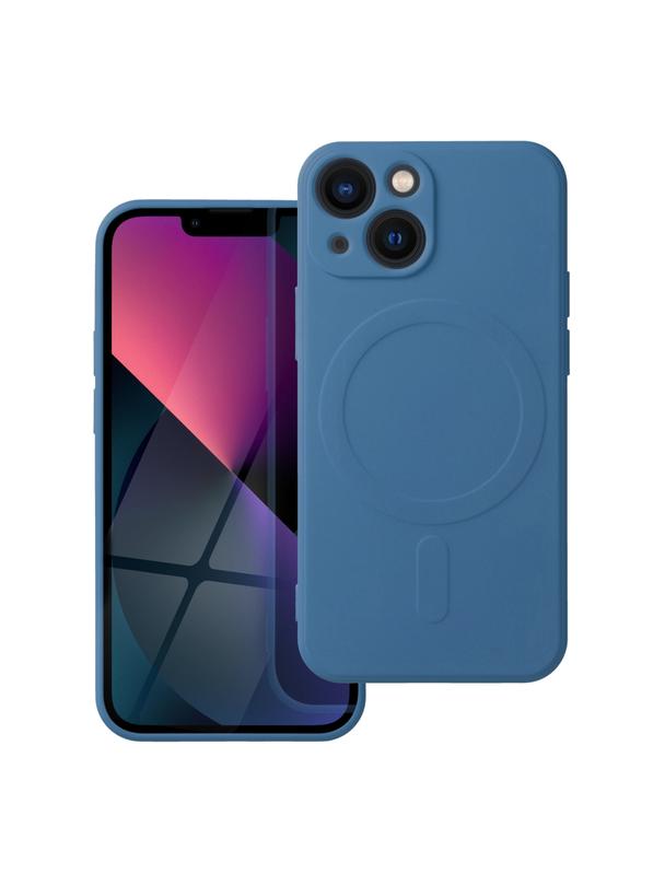 Futerał SILICONE MAG COVER kompatybilny z MagSafe do IPHONE 13 Mini niebieski