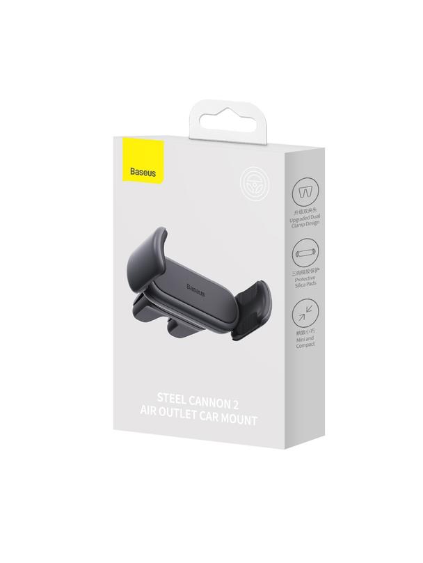 BASEUS uchwyt samochodowy do kratki z podwójnym mocowaniem SUGP000001 czarny