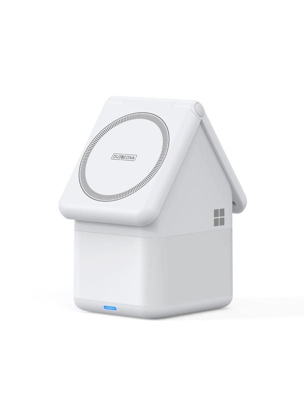 DUZZONA W20 - ładowarka indukcyjna z lampką 4w1 kompatybilna z MagSafe 15W biała