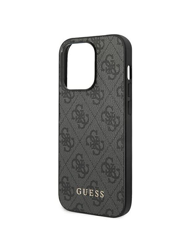 GUESS futerał do IPHONE 14 Pro Max GUHCP14XG4GFGR (4G Gold Logo) szary