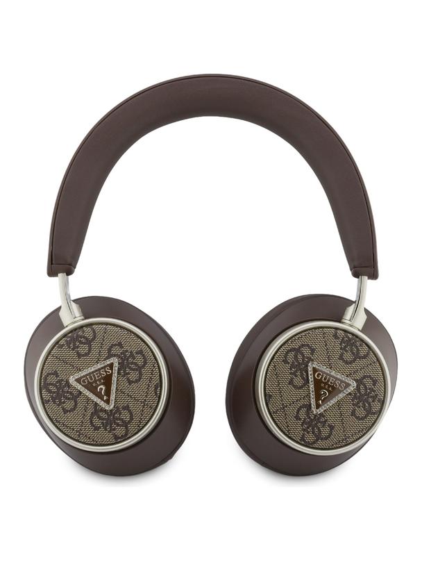 Słuchawki bezprzewodowe nauszne Guess ENC GUBHC15P4MRCTW (4G Triangle Logo) brązowe