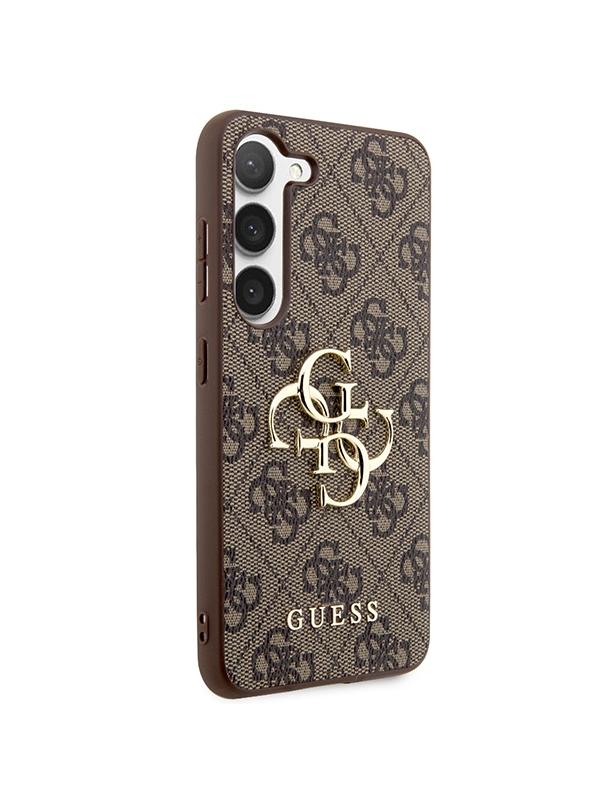 GUESS futerał do SAMSUNG S24 GUHCS24S4GMGBR (Leather 4G Metal Logo) brązowy