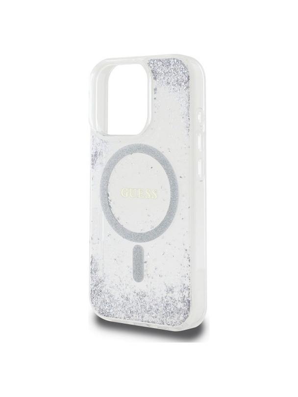 GUESS futerał do IPHONE 16 Pro kompatybilny z MagSafe GUHMP16LRGRGES (Resin Gradient Glitter) silver