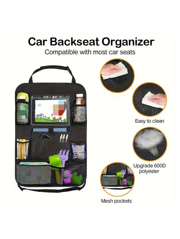 Organizer samochodowy na fotele przednie z przegródkami różowy