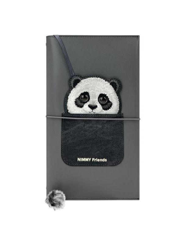 NIMMY zestaw 2w1 notatnik + długopis BIG EYED PET 2.0 Panda czarny