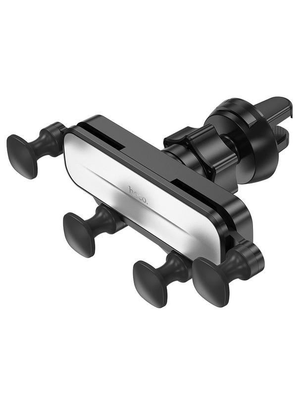 Uchwyt na telefon do samochodu grawitacyjny Hoco do kratki CA102 czarno srebrny