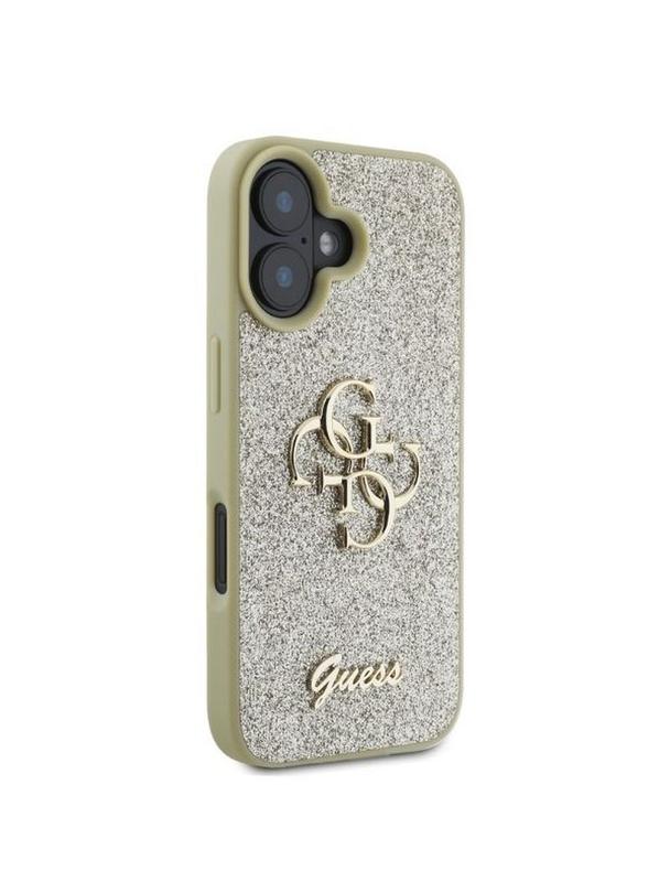 GUESS futerał do IPHONE 16 GUHCP16SHG4SGD (Fixed Glitter Big 4G) złoty
