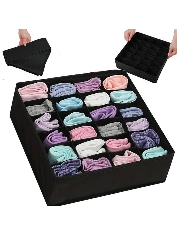 Organizer na bieliznę skarpetki do szuflady 24 przegródki RC-K-1087 czarny