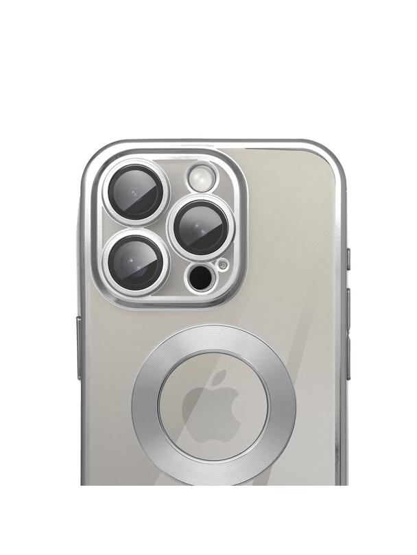 Futerał GLAM do IPHONE 15 Pro Max srebrny