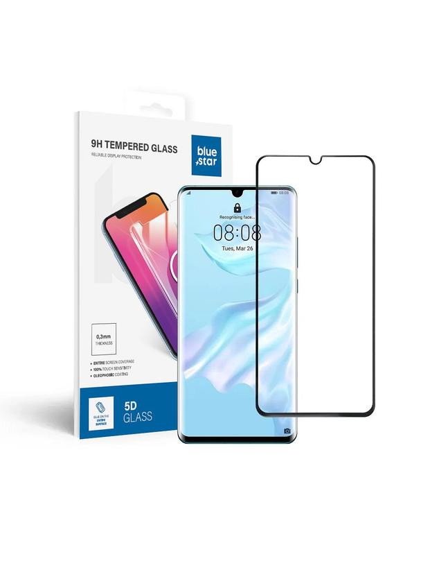 Szkło hartowane do Huawei P30 PRO (full glue / case friendly) Blue Star 5D czarne