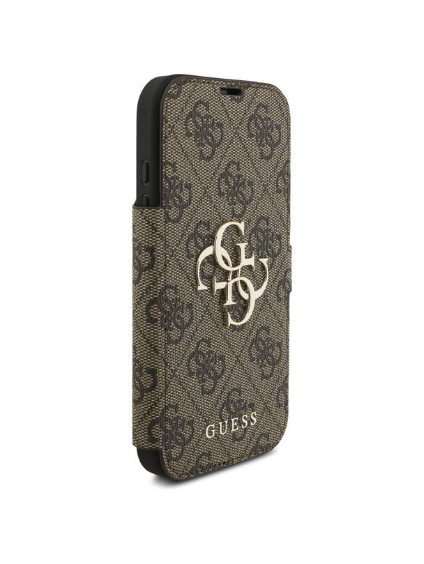 GUESS kabura do IPHONE 17 Pro GUBKP17L4GMGBR (PU 4G Metal Logo) brązowa