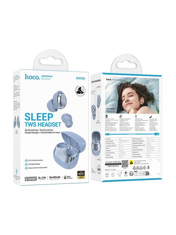 Słuchawki bezprzewodowe douszne Hoco TWS EW200 niebieskie