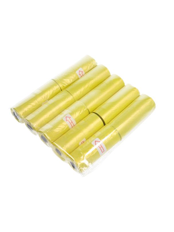 Worki na foliowe na psie odchody 10 rolek żółte