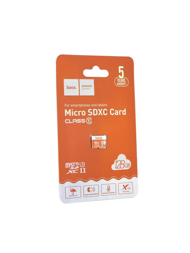 Karta microSD 128GB class 10 Hoco pomarańczowa