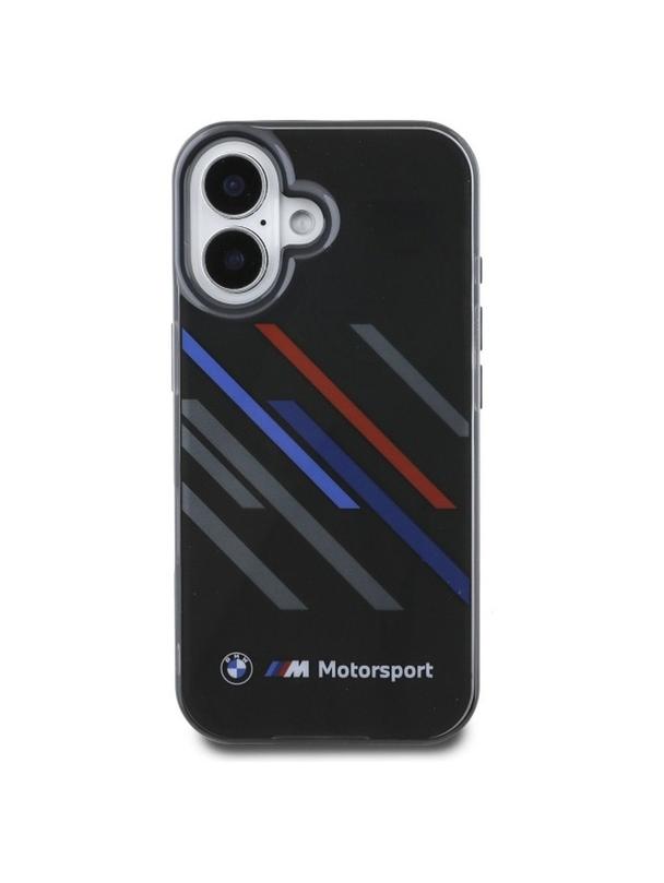 BMW futerał do IPHONE 16 BMHCP16S23HTRAK (Motorsport IML Random Stripes) black