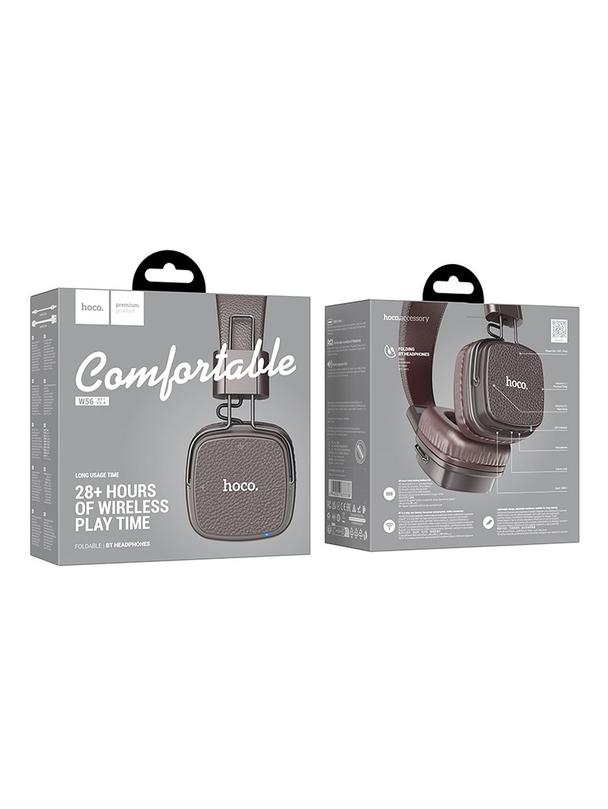 Słuchawki bezprzewodowe nauszne Hoco W56 brązowe