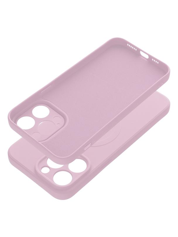 Futerał SILICONE MAG COVER kompatybilny z MagSafe do IPHONE 14 Pro Max różowy