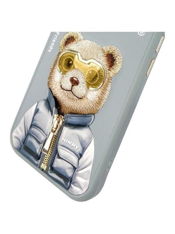 NIMMY futerał COOL&CUTE 2.0 Bear do IPHONE 15 szary