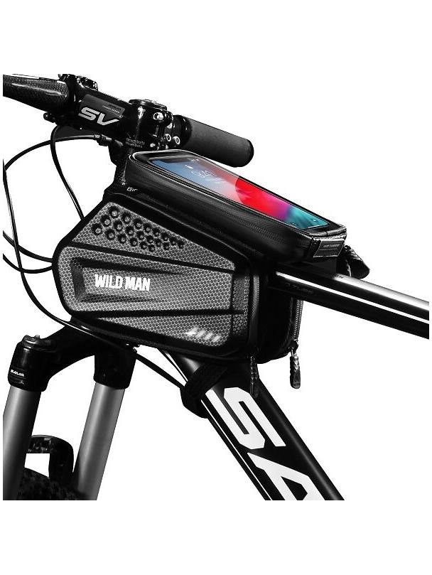 WILDMAN sakwa rowerowa na ramę na zamek 1,2L (4"-7") ES6 czarna