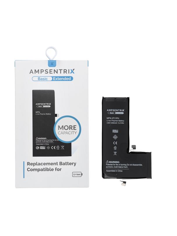 AmpSentrix Basic bateria do iPhone 11 Pro (zwiększona pojemność 3450 mAh)