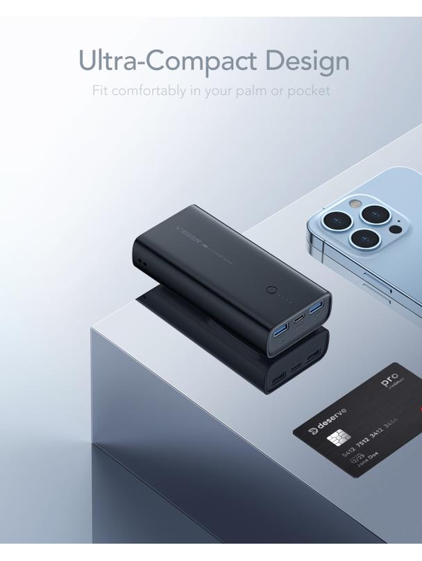 Powerbank Veger ACE100 (W1146) PD QC3.0 20W 10000 mAh czarny