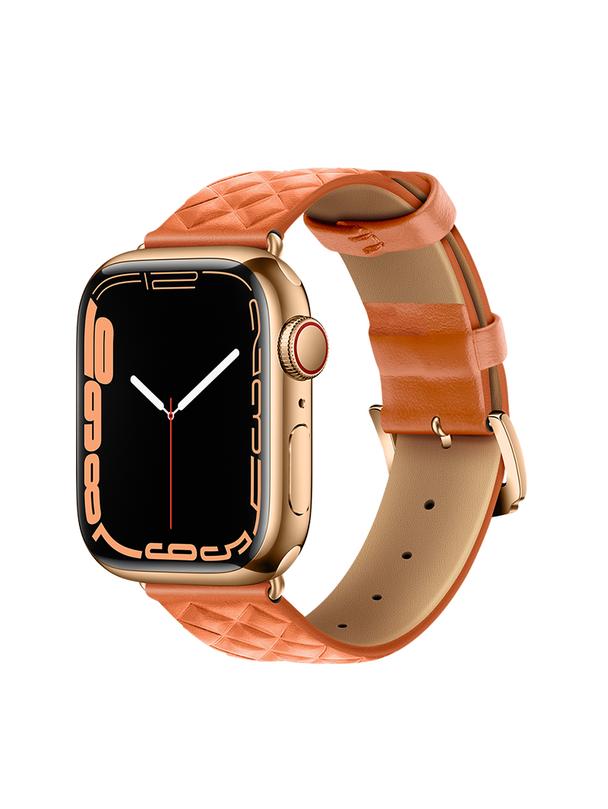 Pasek do Apple Watch Hoco skórzany 38 / 40 / 41 mm WA18 pomarańczowy