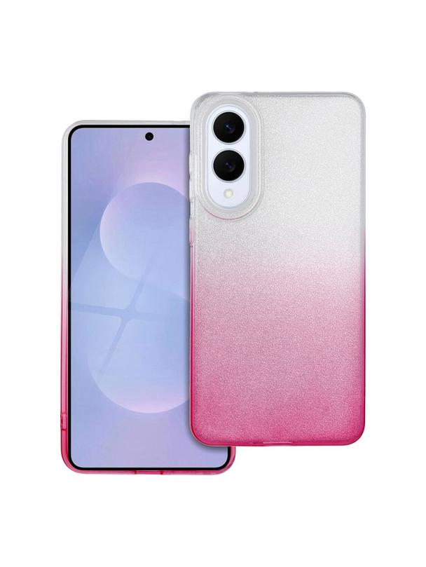 Futerał SHINING do SAMSUNG S25 Edge transparentny różowy