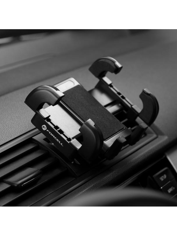 Uchwyt na telefon do samochodu uniwersalny Forcell F-Grip Regular do kratki czarny