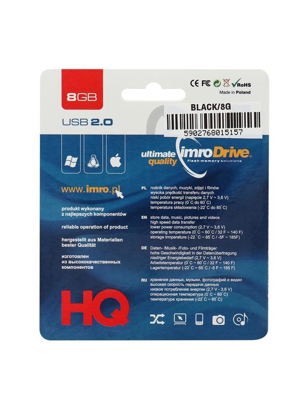 IMRO pendrive BLACK 8GB USB2.0