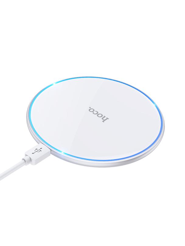 Ładowarka indukcyjna Hoco 2A 15W z podświetleniem CW6 PRO biała